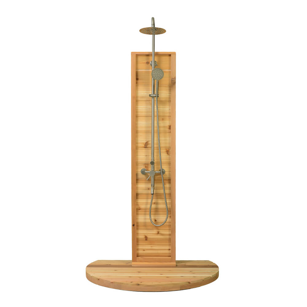Aleko Premium Tower Rinse Outdoor Western Red Cedar Shower, 78" [SHCEDFL-AP] (SAK72468)