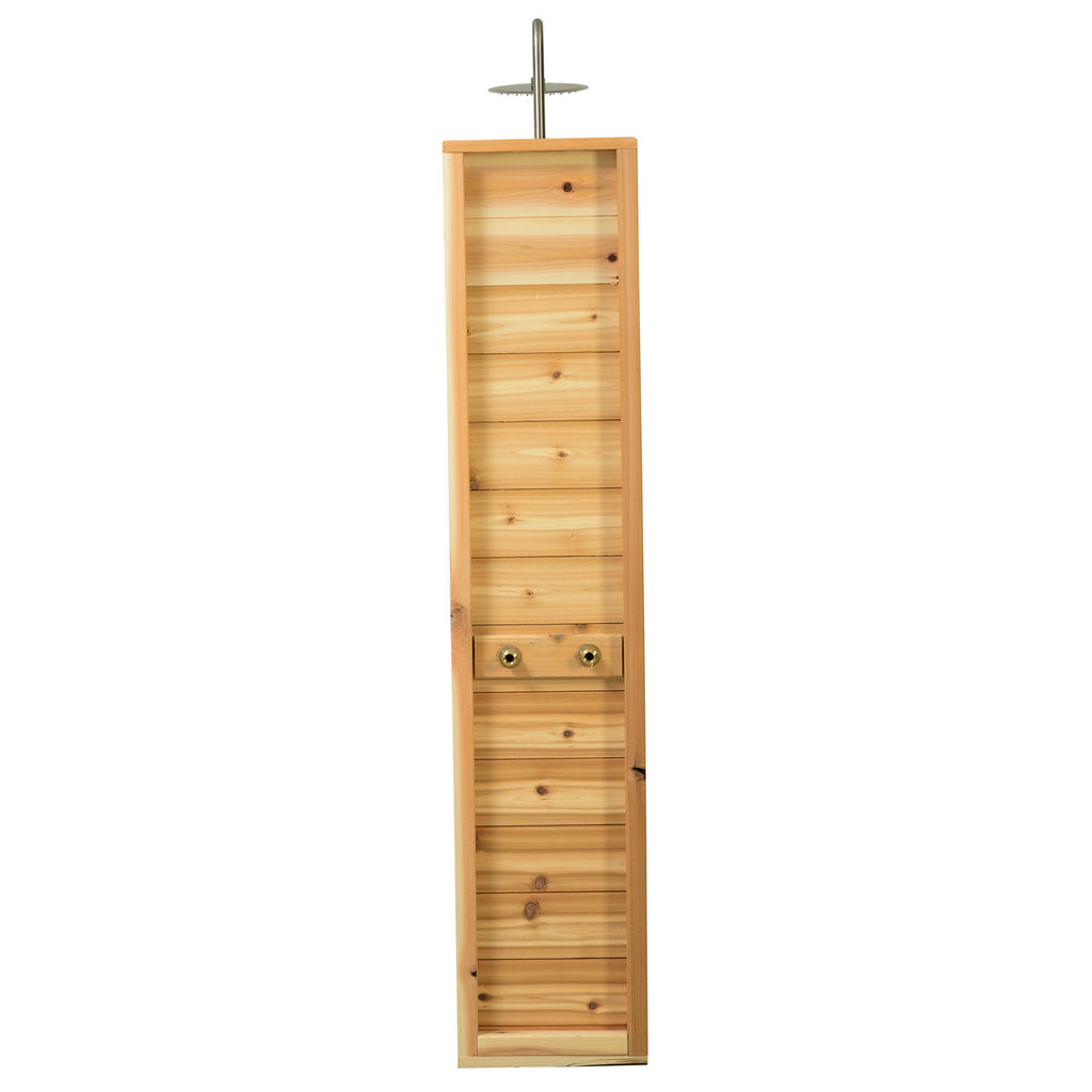 Aleko Premium Tower Rinse Outdoor Western Red Cedar Shower, 78" [SHCEDFL-AP] (SAK72468)