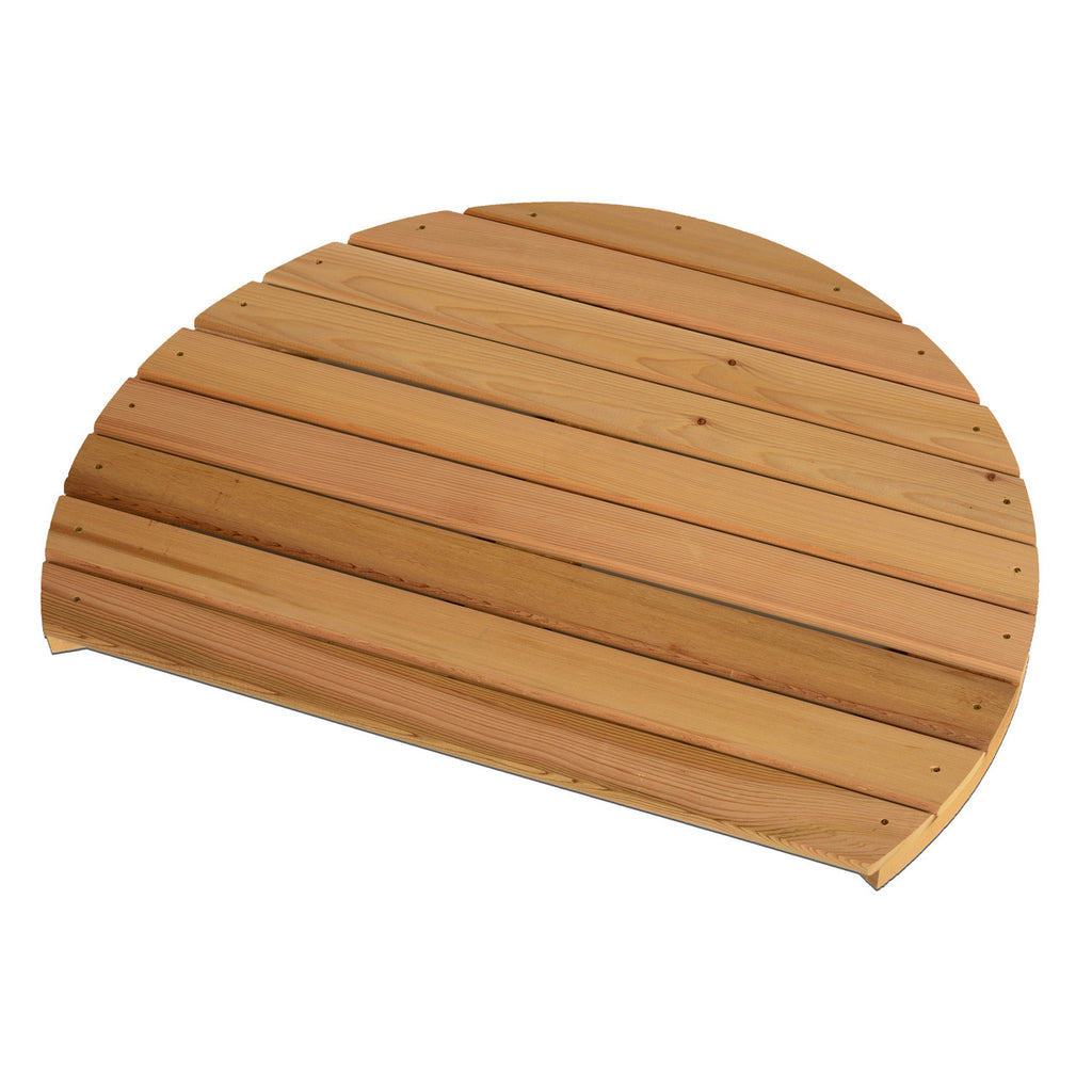 Aleko Ellipse Premium Outdoor Curved Western Red Cedar Rinse Shower, 67.2" [SHCEDRUSTIC-AP] (SAK96851)