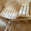 ALEKO 4-Person Outdoor Rustic Cedar Square Sauna With 4.5KW UL Certified Electric Heater (SAK38792)