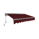 Advaning Classic Series Fully-Assembled Retractable Sun Shade Canopy Awning (SAK92851) - Saksby Wholesale - Burgundy Front Right View 