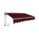 Advaning Classic Series Fully-Assembled Retractable Sun Shade Canopy Awning (SAK92851) - Saksby Wholesale - Burgundy Front Right View 