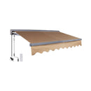 Advaning Classic Series Fully-Assembled Retractable Sun Shade Canopy Awning (SAK92851) - Saksby Wholesale - Canvas Umber Front Right View