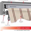 Advaning Classic Series Fully-Assembled Retractable Sun Shade Canopy Awning (SAK92851) - Saksby Wholesale - Features 