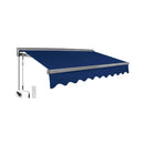 Advaning Classic Series Fully-Assembled Retractable Sun Shade Canopy Awning (SAK92851) - Saksby Wholesale - Indigo And Black Front Right View 