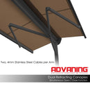 Advaning FS Series Freestanding Dual-Deploying Manual Retractable Awning [FS1110/1410] (SAK62975) - Saksby Wholesale - Canvas Umber Dual Retracting Canopies 