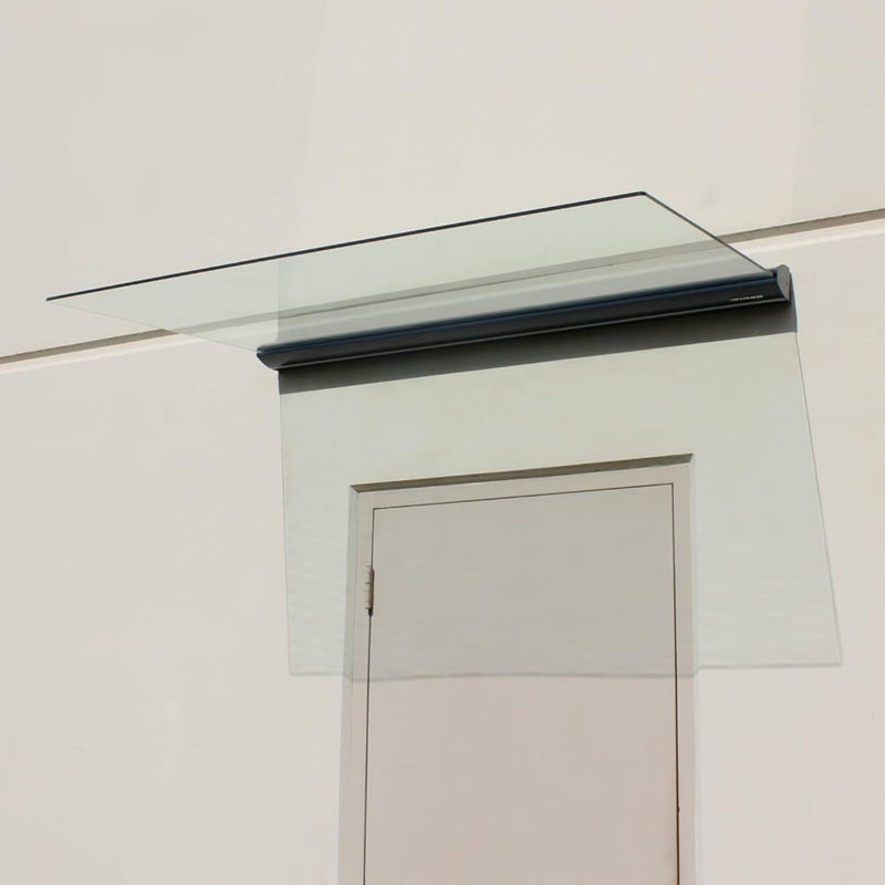 Advaning GA Series Clear Construction-Grade Tempered Glass Awning With Single Clamp (DA5535-DA6339) (SAK92613) - Saksby Wholesale - Full Front Left View