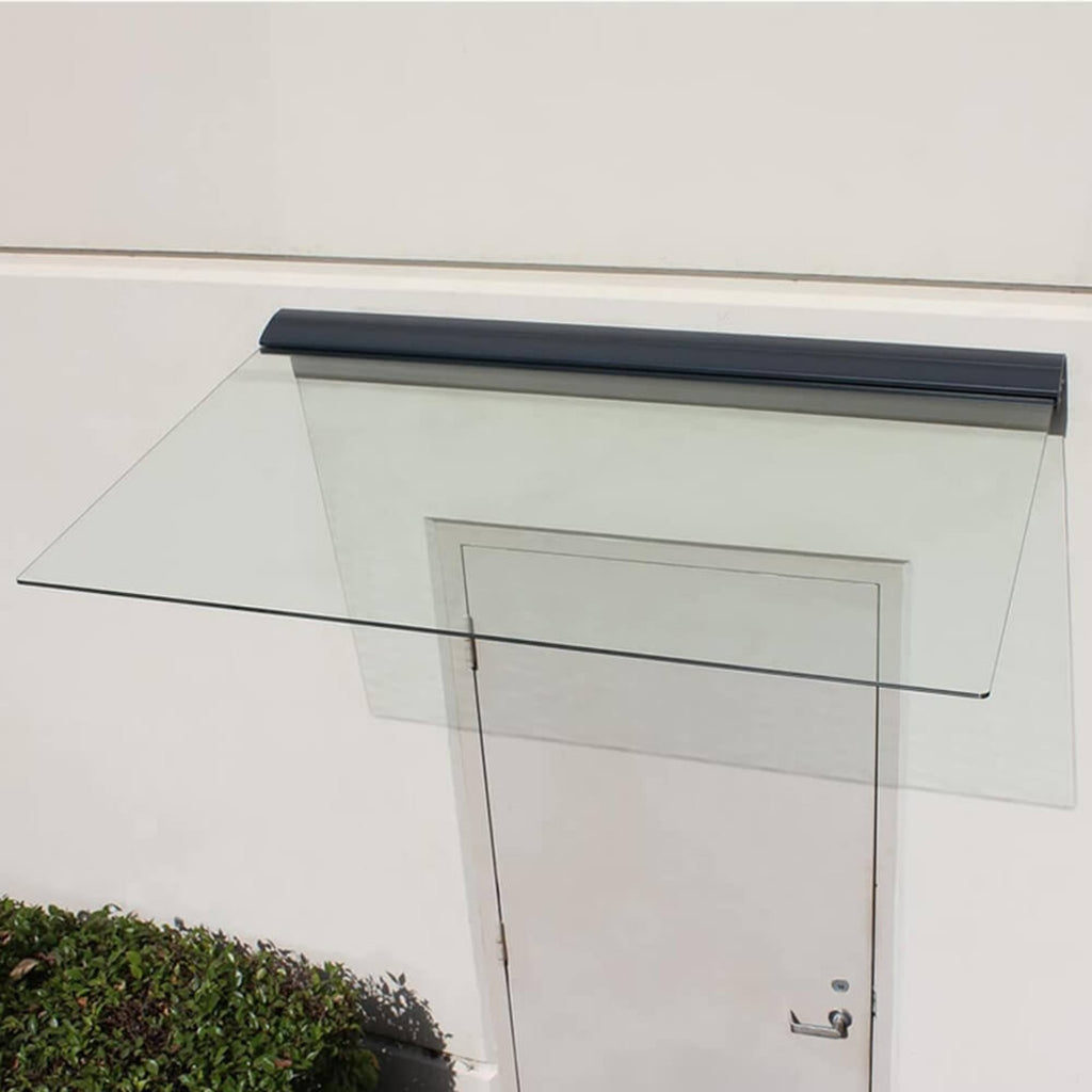 Advaning GA Series Clear Construction-Grade Tempered Glass Awning With Single Clamp (DA5535-DA6339) (SAK92613) - Saksby Wholesale - Top View