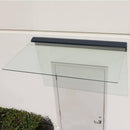 Advaning GA Series Clear Construction-Grade Tempered Glass Awning With Single Clamp (DA5535-DA6339) (SAK92613) - Saksby Wholesale - Top View