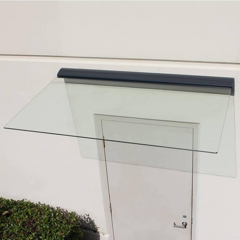 Advaning GA Series Clear Construction-Grade Tempered Glass Awning With Single Clamp (DA5535-DA6339) (SAK92613) - Saksby Wholesale - Top View