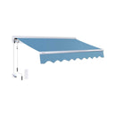 Advaning Luxury Series Fully-Assembled Retractable Sun Shade Canopy Awning (SAK31549) - Saksby Wholesale - Cerulean With Remote
