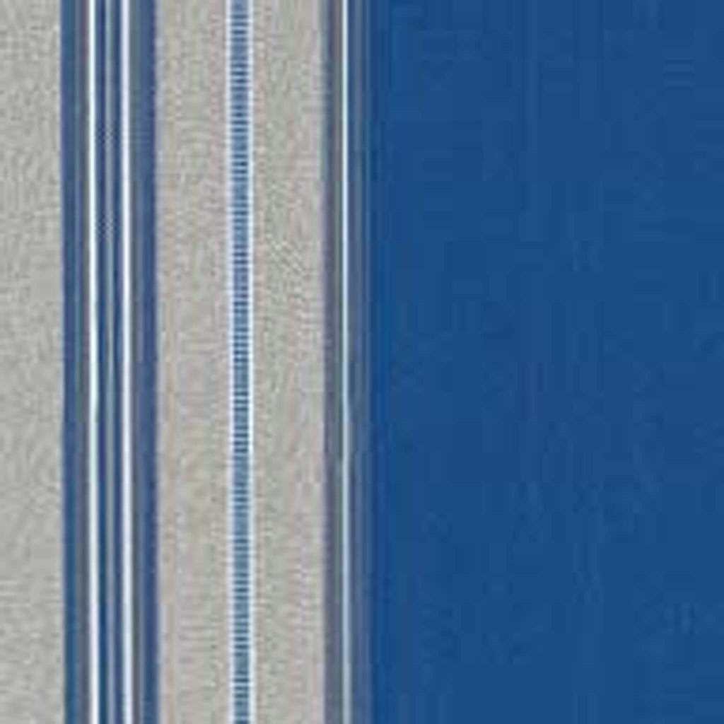 Advaning Prestige Series Full-Cassette Electric Motorized Retractable Awning (SAK25409) - Saksby Wholesale - Abalone Gray And Ocean Blue Stripes