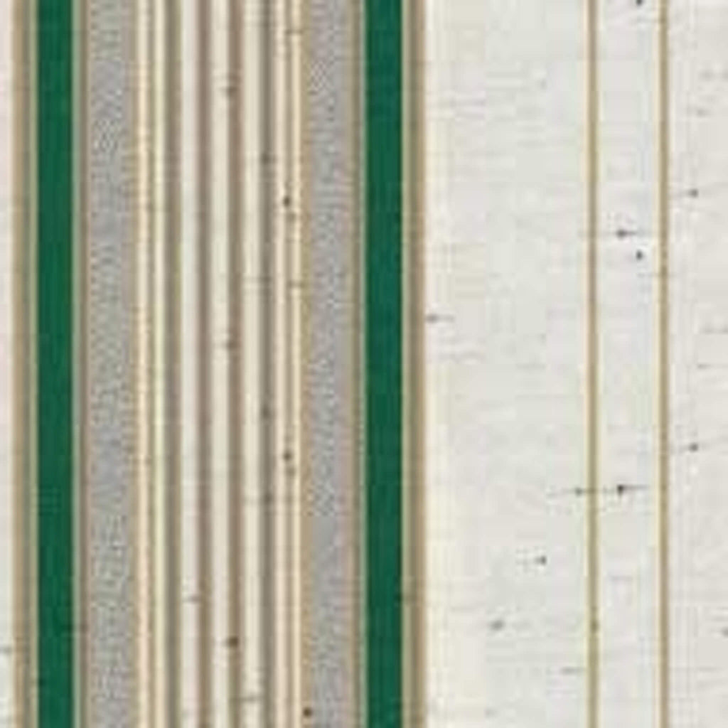 Advaning Prestige Series Full-Cassette Electric Motorized Retractable Awning (SAK25409) - Saksby Wholesale - Knotty Linen with Emerald And Hazelwood Stripes