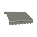 Advaning SG Series Manual Retractable Fully-Assembled Sun Shade Canopy Awning, Gray (MA1210-MA1410) (SAK53186) - Saksby Wholesale - Front Right View 