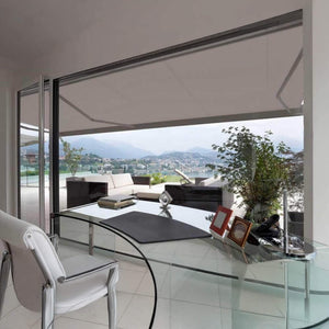 Advaning SG Series Manual Retractable Fully-Assembled Sun Shade Canopy Awning, Gray (MA1210-MA1410) (SAK53186)