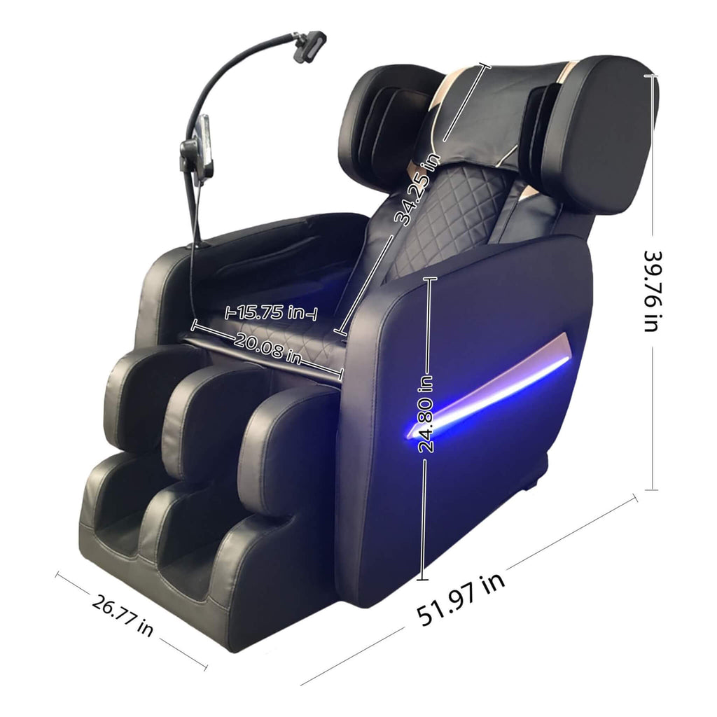 Airvana Nocturne Full-Body Zero Gravity Massage Chair With Retractable Footrest (SAK40593) - Saksby Wholesale - Dimensions