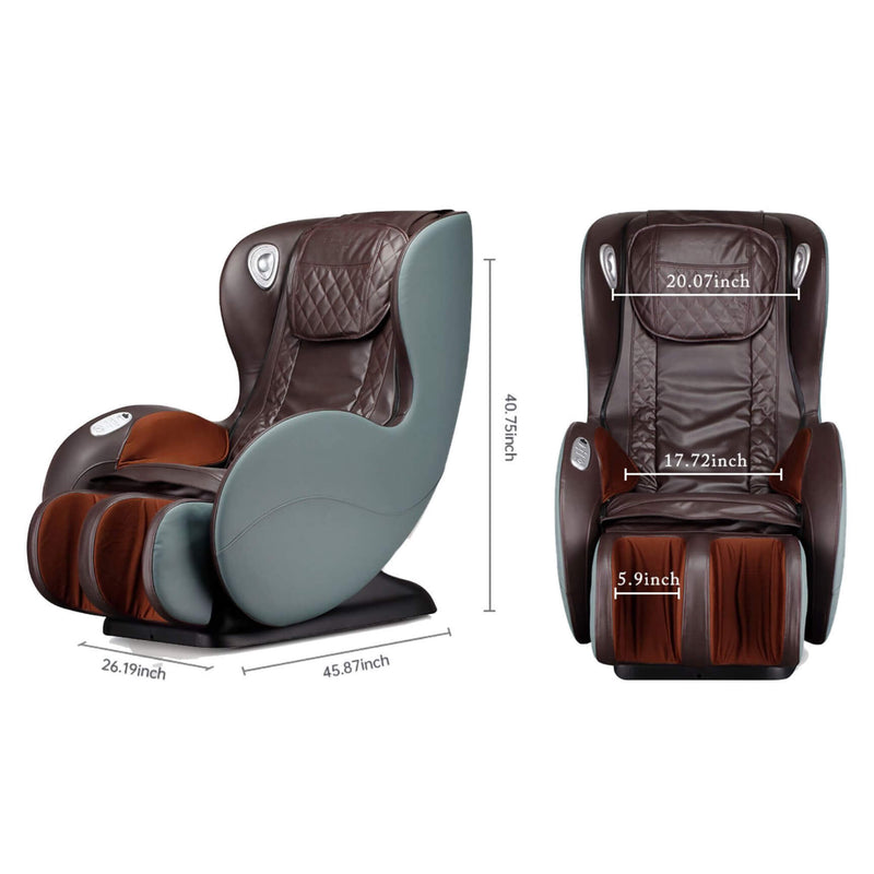 Airvana SL-Track Full Body Zero Gravity Massage Chair Recliner With Shiatsu And Bluetooth Speaker [GR8526] (SAK57394) - Saksby Wholesale - Dimensions