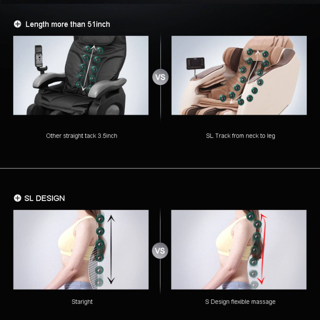 Airvana Zenith Full Body Zero Gravity Shiatsu Massage Chair With Heat And Voice Control (SAK93154) - Saksby Wholesale - Body Placement View