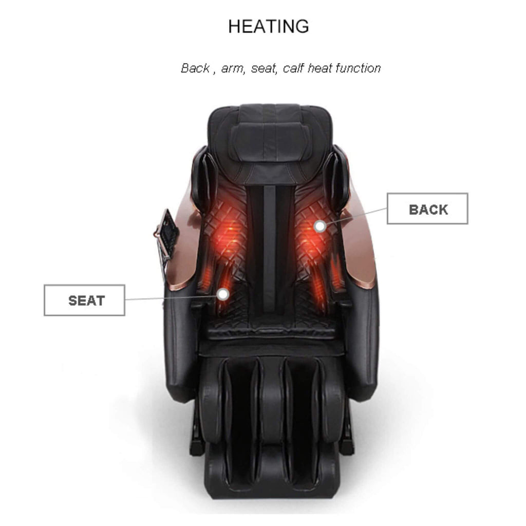 Airvana Zenith Full Body Zero Gravity Shiatsu Massage Chair With Heat And Voice Control (SAK93154) - Saksby Wholesale - Heating Details