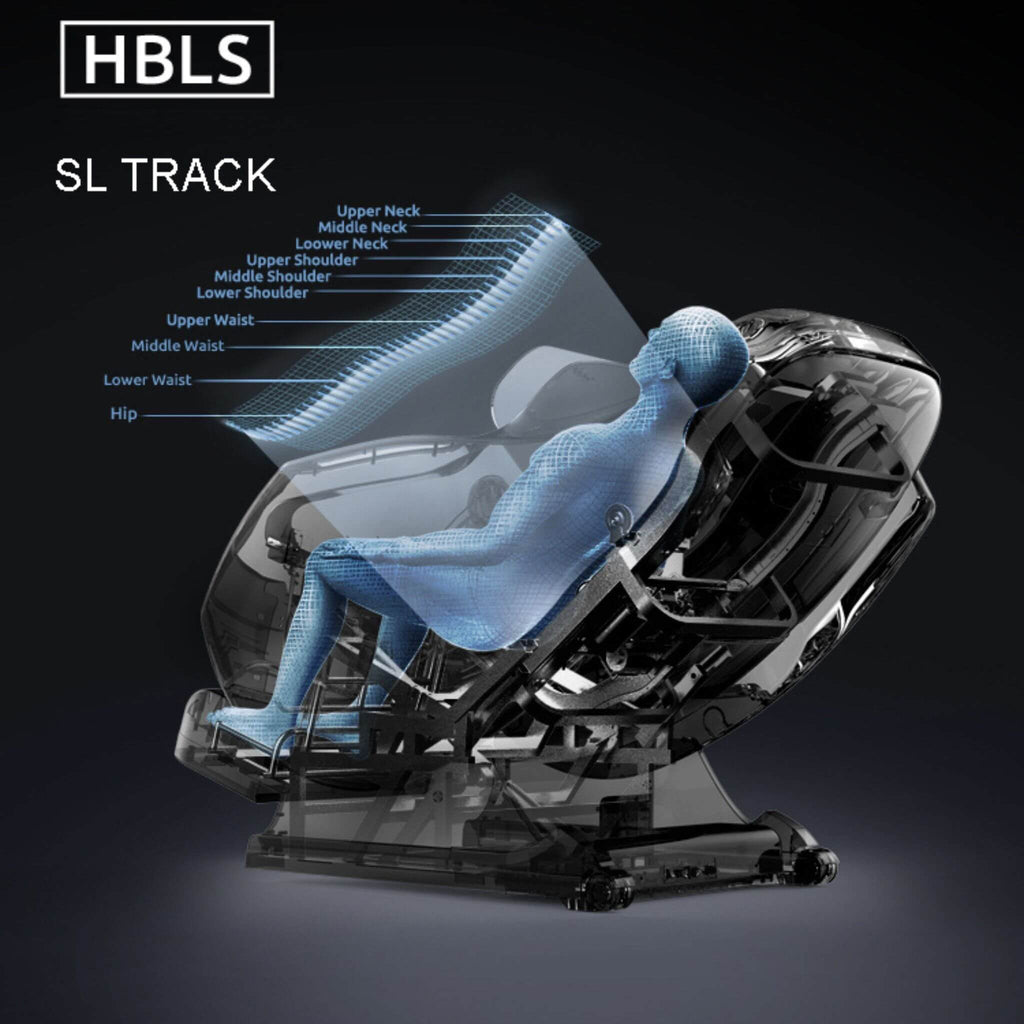 Airvana Zenith Full Body Zero Gravity Shiatsu Massage Chair With Heat And Voice Control (SAK93154) - Saksby Wholesale - SL Track