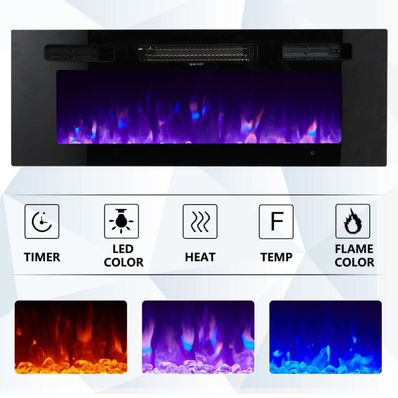 [AL60CLX2-G] MODERN FLAMES Built In Electric Fireplace With 60" LED Flame Technology (HBG12890)-HBG