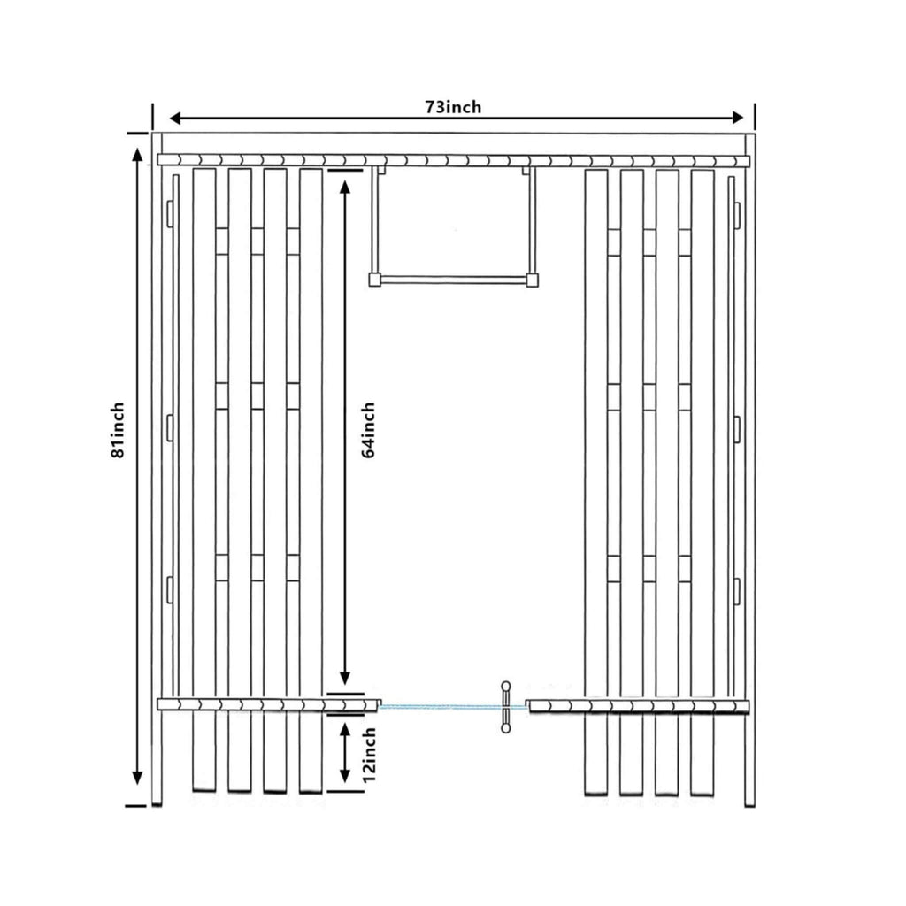 Aleko 4-Person Outdoor Rustic Cedar Barrel Steam Sauna With 4.5KW Harvia KIP Heater And Tempered Glass Door [SB4CED-AP] (SAK39482) - Saksby Wholesale - Dimensions