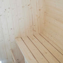 Aleko 8-Person Indoor Outdoor White Finland Pine Wet Dry Barrel Sauna With 8KW UL Certified KIP Harvia Heater [SB8PINECP-AP] (SAK64523) - Saksby Wholesale - Wood Details