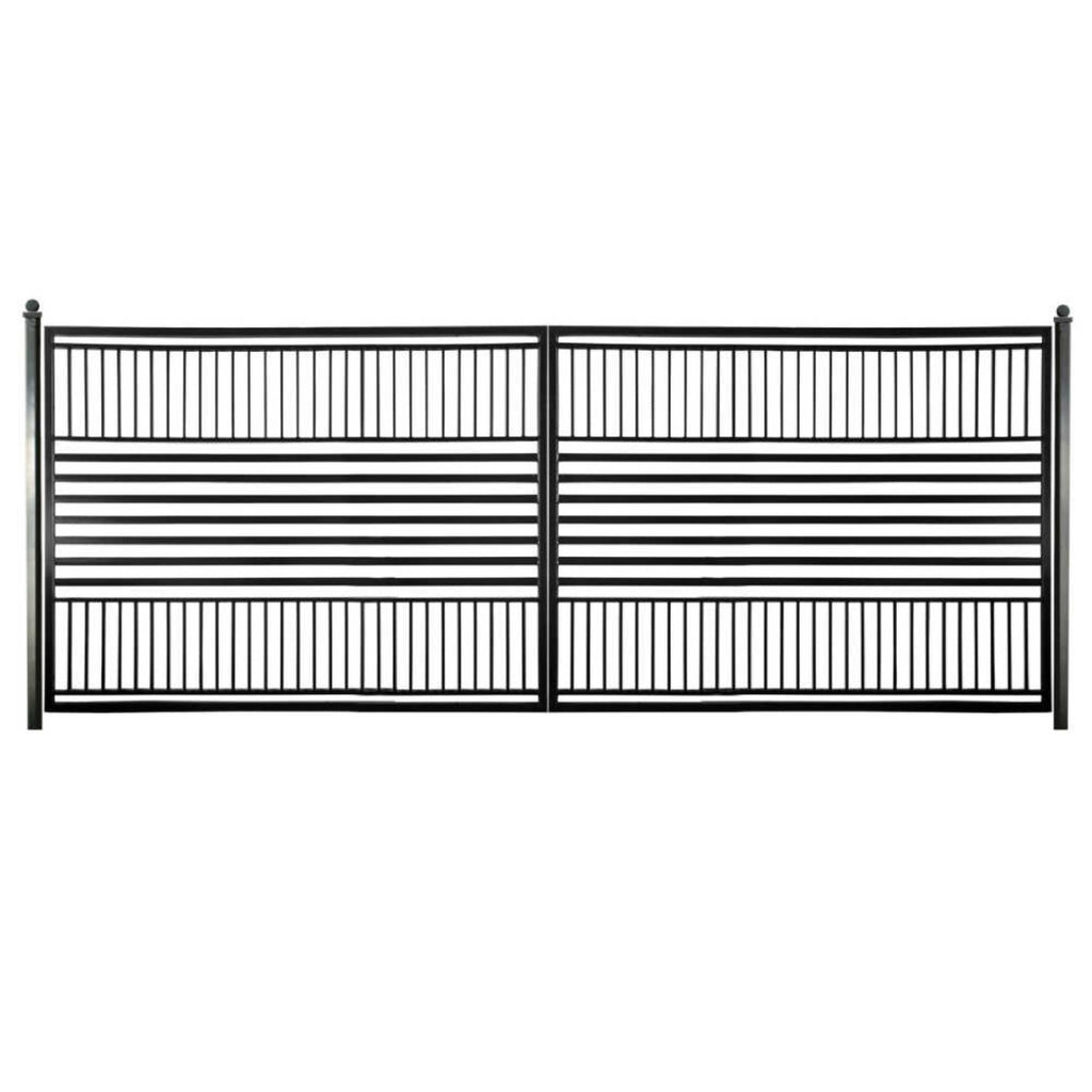 ALEKO BARCELONA Steel Dual Swing Driveway Gate (SAK25978)-SAKSBY