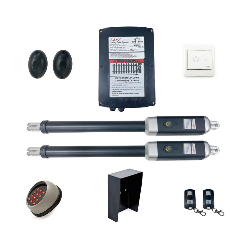Aleko Dual Swing Gate Operator Accessory Kit ACC4, 1760LBS [GG900/AS900 AC/DC] (SAK74281)
