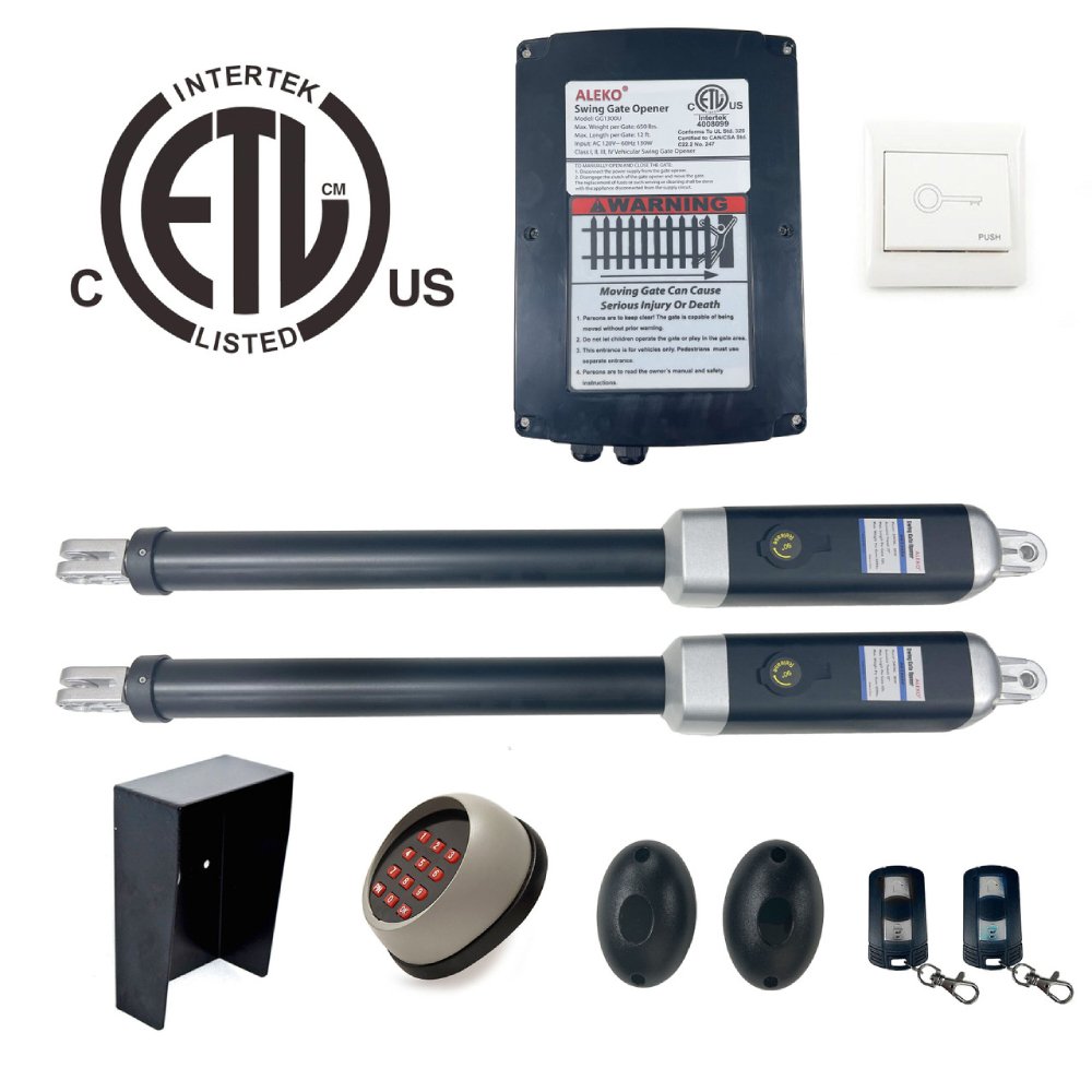 ALEKO Dual Swing Gate Operator Accessory Kit ACC4 [GG900/AS900 AC/DC] (SAK74281)-SASKBY