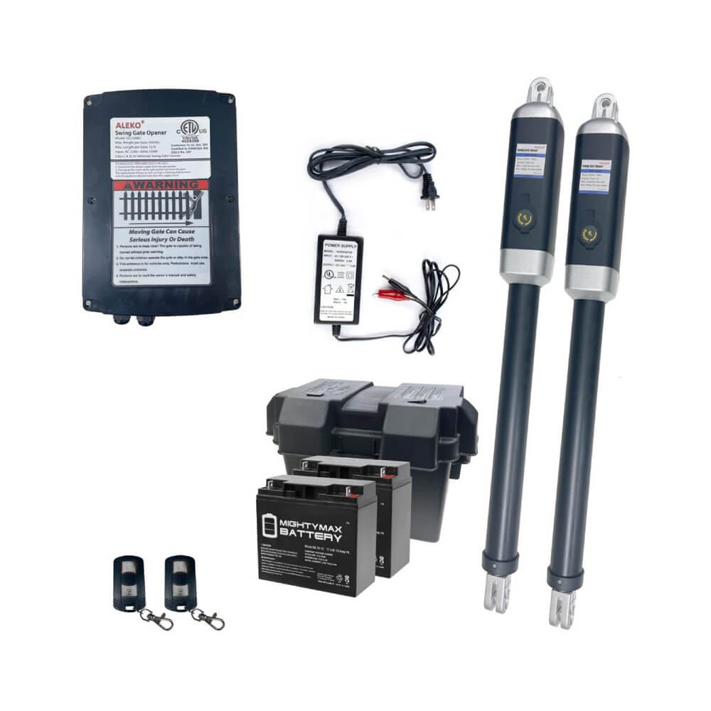Aleko Dual Swing Gate Operator Back Up Kit ACC2, 1760LBS [GG900/AS900 AC/DC] (SAK38529)
