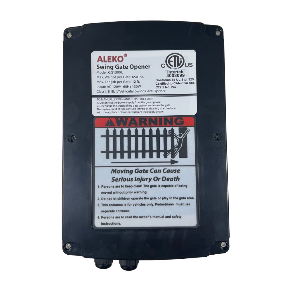 ALEKO Dual Swing Gate Operator Back Up Kit ACC2 [GG900/AS900 AC/DC] (SAK38529)-SAKSBY
