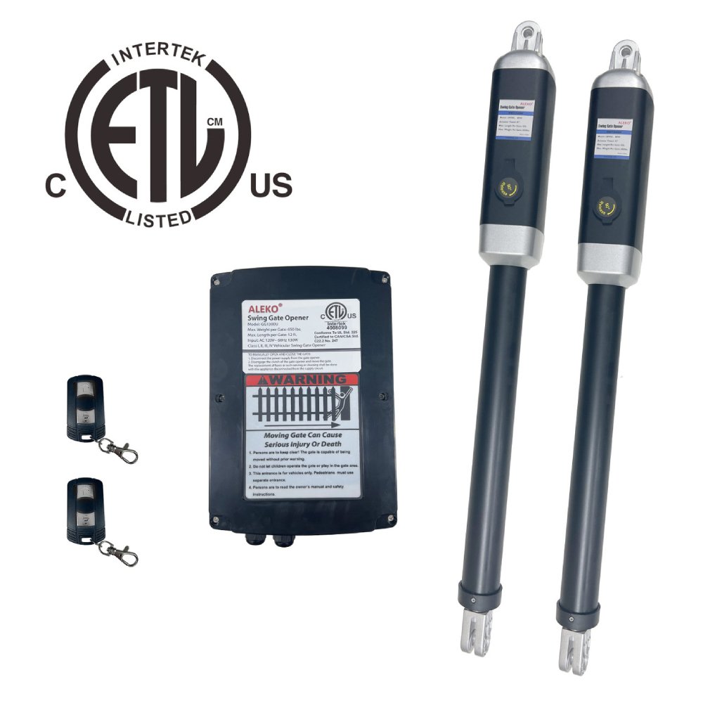 ALEKO Dual Swing Gate Operator Basic Kit [GG1300U/AS1300U AC/DC] (SAK18342)-SAKSBY