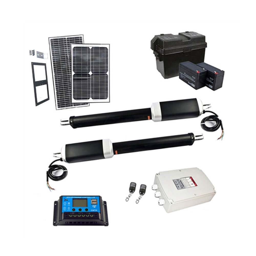 Aleko Dual Swing Gate Operator Solar Kit, 1760LBS [GG900/AS900 AC/DC] (SAK34725)