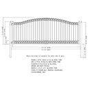 ALEKO Dublin Style Steel Single Swing Driveway Gate (SAK35978)-SAK