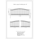 [12-18FT] ALEKO DUBLIN Style Heavy Duty Galvanized Steel Single Swing Driveway Gate (SAK35978)