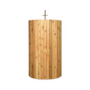 Aleko Ellipse Premium Outdoor Curved Western Red Cedar Rinse Shower, 67.2" [SHCEDRUSTIC-AP] (SAK96851) - Saksby Wholesale - Back View