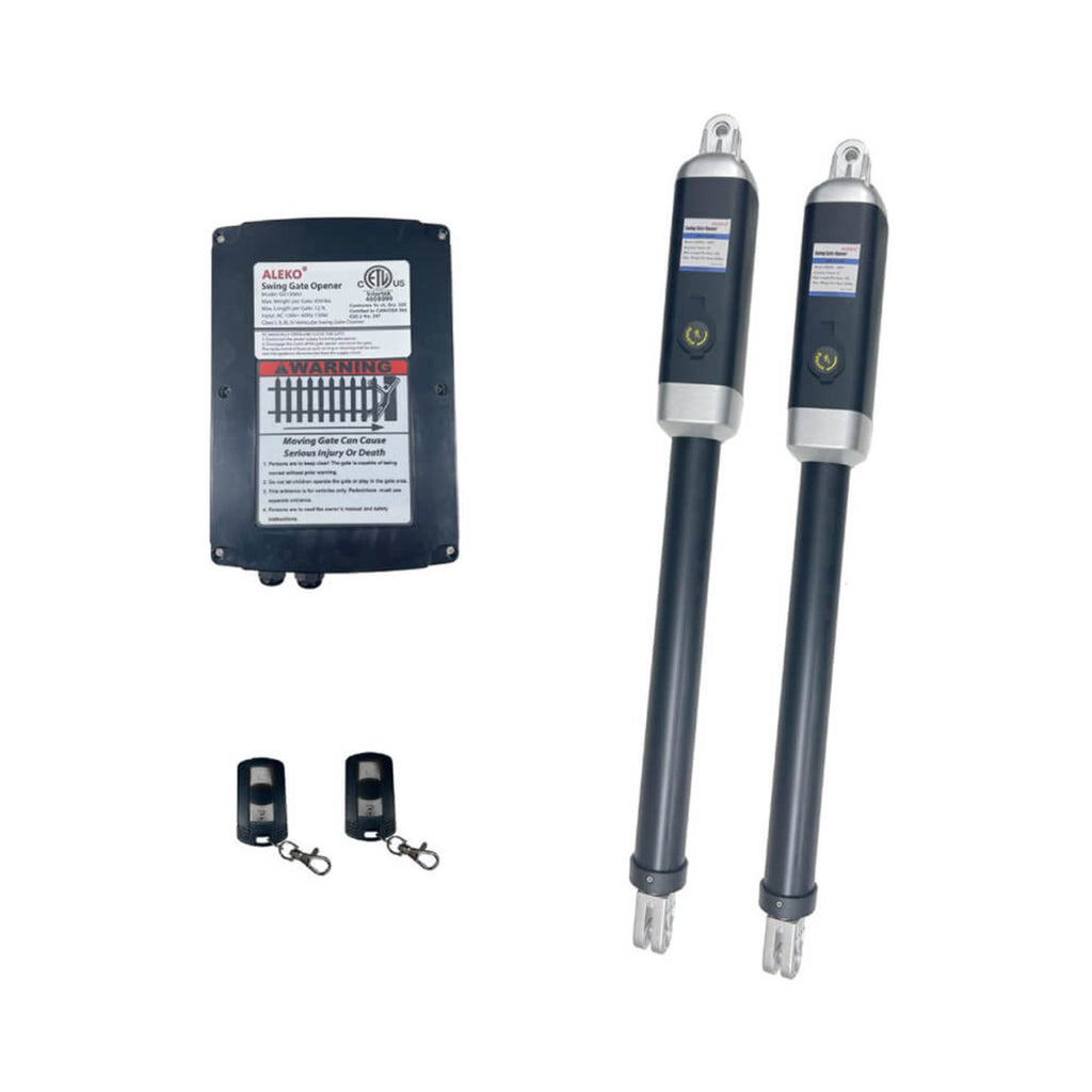 Aleko ETL Certified Dual Swing Gate Operator Basic Kit, 1320LBS [GG900U AC/DC] (SAK64285)