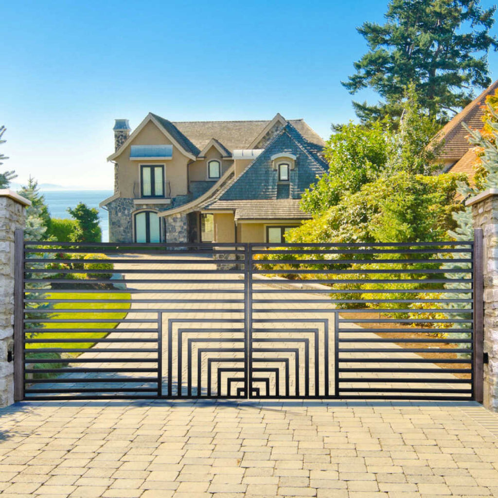 ALEKO FLORENCE Steel Dual Swing Driveway Gate (SAK48168)-SASKBY