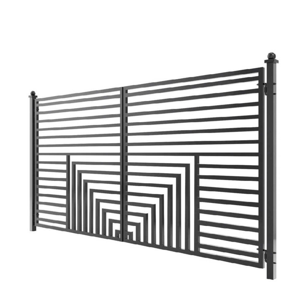 ALEKO FLORENCE Steel Dual Swing Driveway Gate (SAK48168)-SASKBY