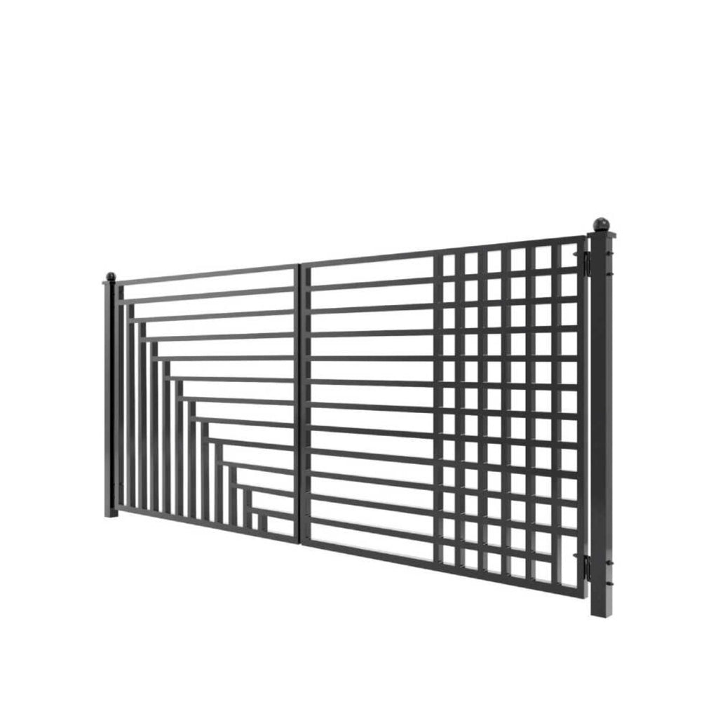 ALEKO Kyiv Style Steel Dual Swing Driveway Gate (SAK19376)-SAKSBY