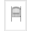 Aleko London Style Powder Coated Galvanized Steel Pedestrian Gate, 5FT [PGLON-AP] (SAK57039) - Saksby Wholesale - Gate View