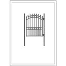 ALEKO LONDON Style Steel Pedestrian Gate, 5FT (SAK57039)-SAKSBY