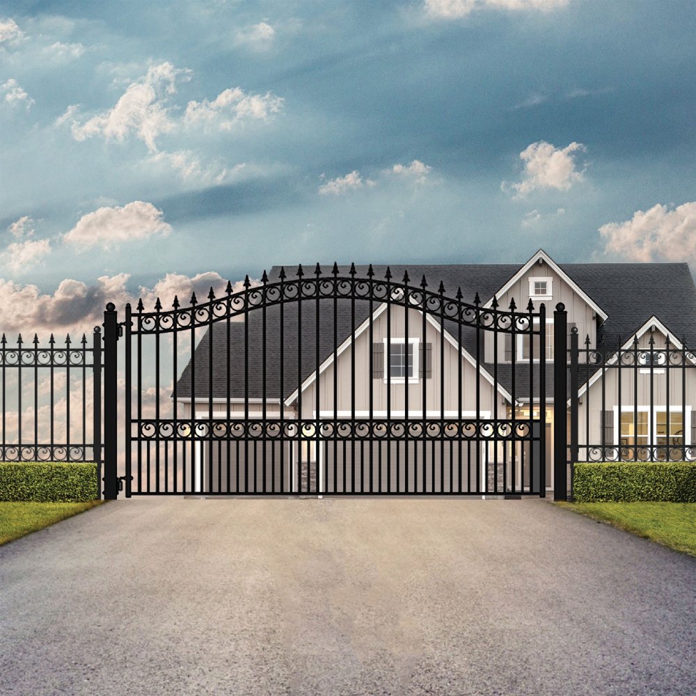 ALEKO London Style Steel Single Swing Driveway Gate (SAK21587)-SAK
