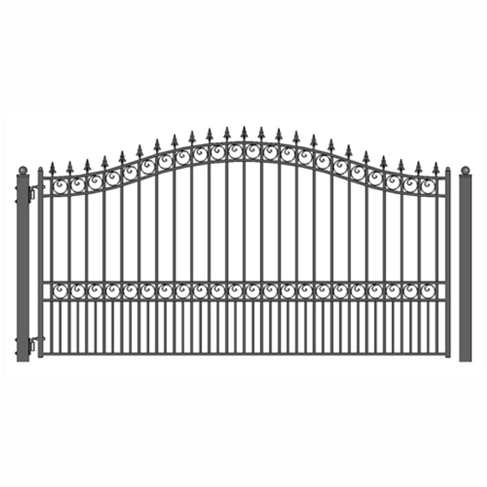 ALEKO London Style Steel Single Swing Driveway Gate (SAK21587)-SAK