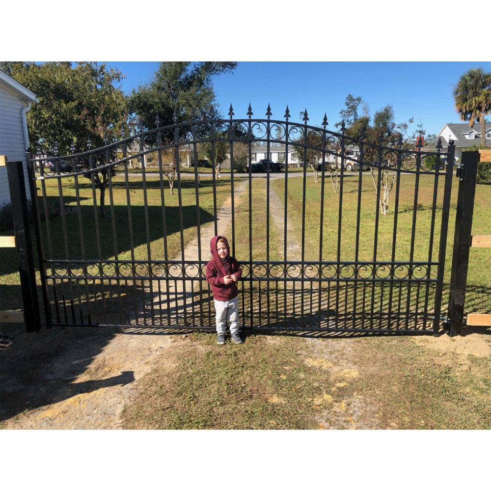 ALEKO London Style Steel Single Swing Driveway Gate (SAK21587)-SAK