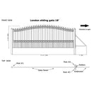 ALEKO LONDON Style Steel Sliding Driveway Gate (SAK39284)-SAKSBY