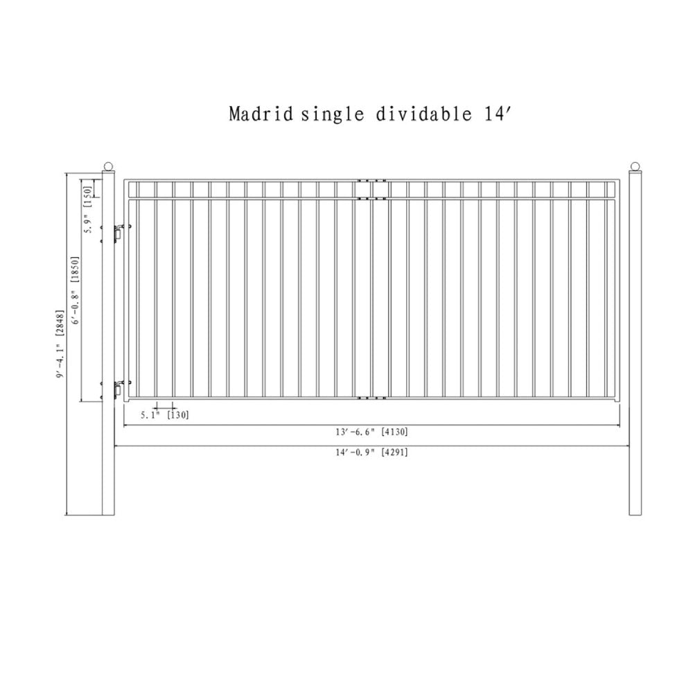 ALEKO Madrid Style Steel Single Swing Driveway Gate (SAK53219)-SAK