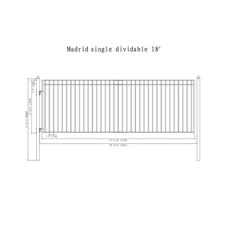 ALEKO Madrid Style Steel Single Swing Driveway Gate (SAK53219)-SAK