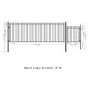 ALEKO Madrid Style Steel Single Swing Driveway Gate With Pedestrian Gate (SAK25349)- SAKSBY